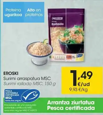 Eroski Surimi rallado eroski oferta