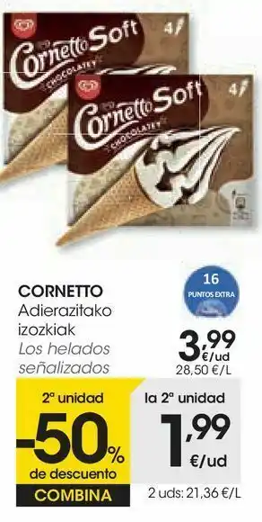 Eroski Los helados cornetto oferta
