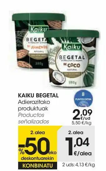 Eroski Productos señalizados kaiku oferta