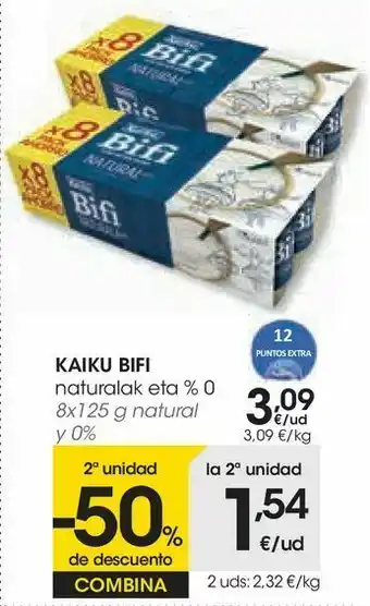 Eroski 8x125g natural y 0% kaiku oferta