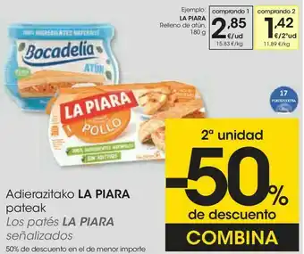 Eroski Relleno de atún la piara oferta
