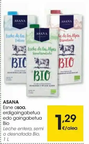 Eroski Leche entera, semi o desnatada bio oferta