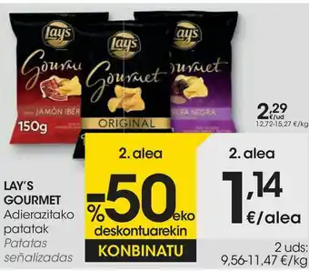 Eroski Patatas señalizadas lay's oferta