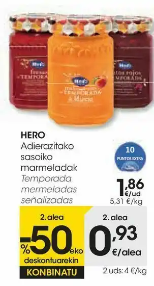 Eroski Temporada mermelada hero oferta
