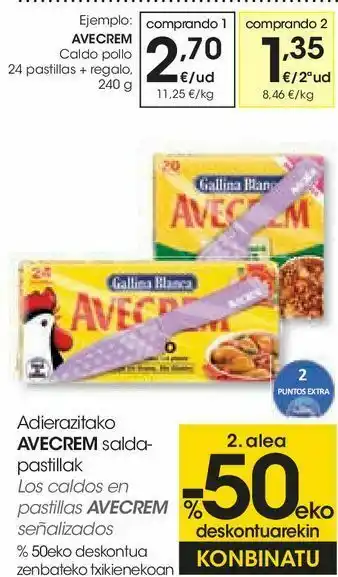 Eroski Caldo de pollo avecrem oferta