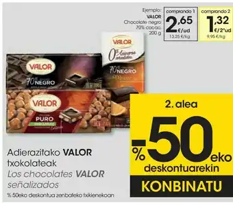 Eroski Chocolate negro valor oferta