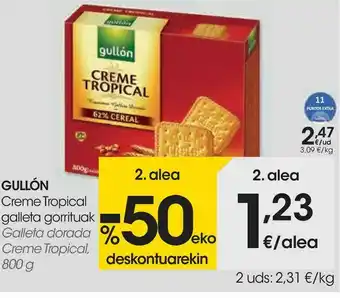 Eroski Galleta dorada creme tropical gullón oferta