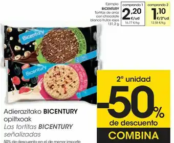 Eroski Tortitas de arroz bicentury oferta