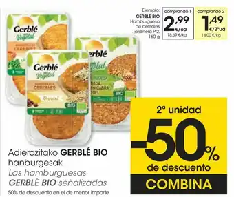 Eroski Hamburguesa con cereales jardinera gerblé oferta