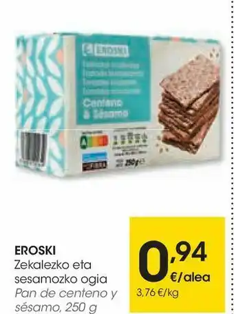 Eroski Pan de centeno eroski oferta
