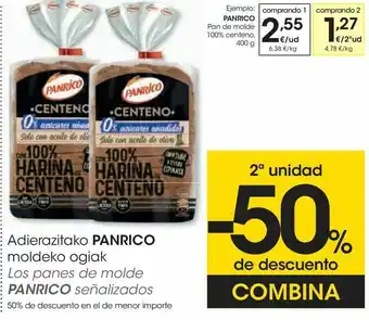 Eroski Pan de molde panrico oferta