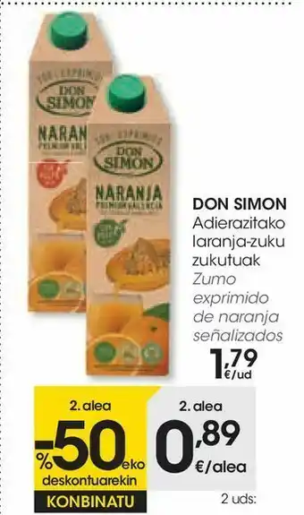 Eroski Zumo de naranjas exprimidas con o sin pulpa oferta