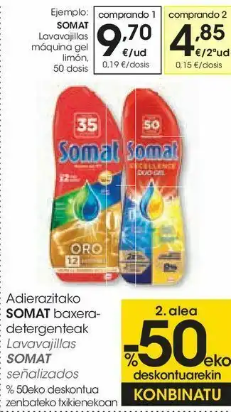Eroski Lavavajillas máquina gel vin oferta