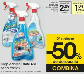 Eroski Limpiacristales antivaho cristasol oferta
