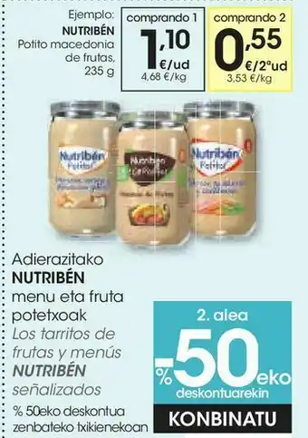 Eroski Potito macedonia de frutas nutribén oferta
