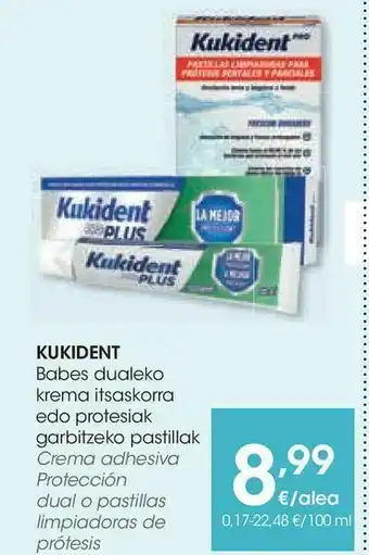 Eroski Crema adhesiva protección dual o pastillas limpiadoras de prótesis oferta