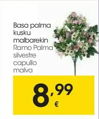 Eroski Ramo palma silvester capullo malva oferta