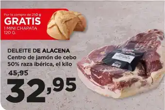 Alimerka DELEITE DE ALACENA Centro de jamón de cebo 50% raza ibérica, el kilo oferta