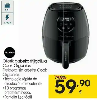 Eroski Freidora sin aceite cook organics oferta