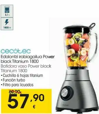 Eroski Batidora vaso power black cecotec oferta