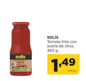 Alimerka SOLÍS Tomate frito con aceite de oliva, 360 g. oferta