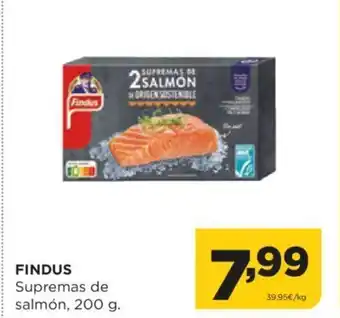 Alimerka FINDUS Supremas de salmón, 200 g. oferta