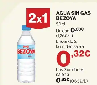 El Corte Inglés AGUA SIN GAS BEZOYA oferta