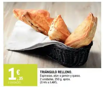 E.Leclerc Triángulo Relleno 2 unidades, 250g aprox. oferta