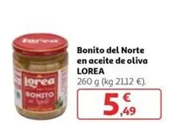 Alcampo Bonito del Norte en aceite de oliva LOREA oferta