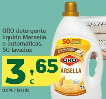 HiperDino Oro detergente líquido marsella o automáticas oferta