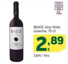 HiperDino Bajoz - vino tinto cosecha oferta