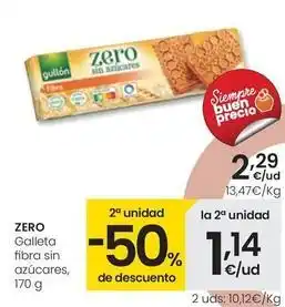 Eroski Gullón - galleta fibra sin azucares oferta