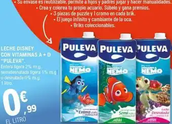 E.Leclerc Puleva - leche disney con vitaminas a+ d oferta