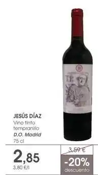 Supermercados Plaza Jesús díaz - vino tinto tempranillo d.o. madrid oferta