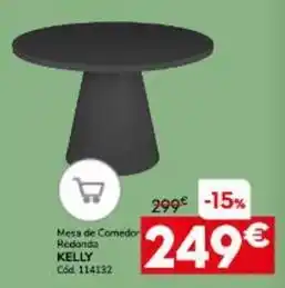 Conforama Mesa de comedor redonda kelly oferta