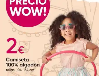 Pepco Camiseta 100% algodón tallas: 104-134 cm oferta