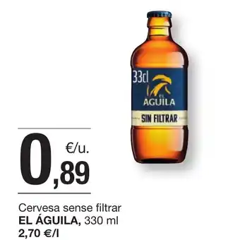 BonpreuEsclat Cervesa sense filtrar EL ÁGUILA, 330 ml oferta