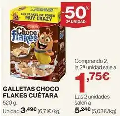 El Corte Inglés Cuétara - galletas choco flakes oferta