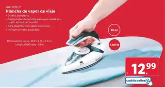 Lidl Plancha de vapor de viaje oferta