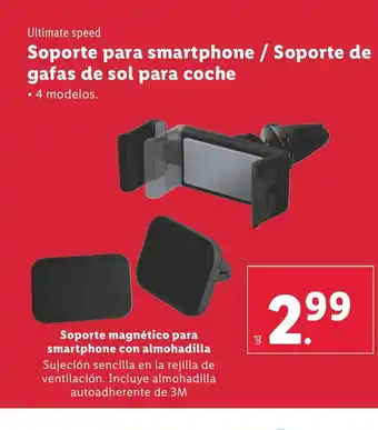 Lidl Soporte para smartphone / Soporte de gafas de sol para coche oferta