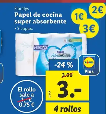 Lidl Papel de cocina super absorbente oferta