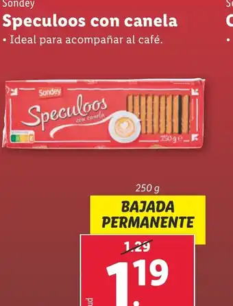 Lidl Sondey Speculoos con canela oferta