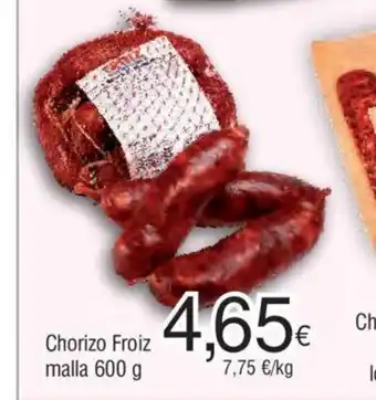 Froiz Chorizo Froiz malla 600 g oferta