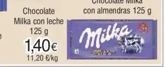 FROIZ Chocolate Milka con leche oferta