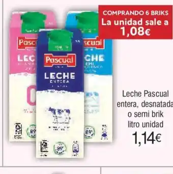 FROIZ Leche Pascual entera, desnatada oferta
