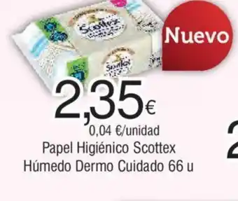 Froiz Papel Higiénico Scottex Húmedo Dermo Cuidado 66 u oferta