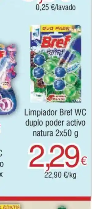 FROIZ Limpiador Bref WC duplo poder activo natura 2x50 g oferta