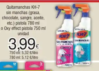 FROIZ Quitamanchas KH-7 sin manchas (grasa, chocolate, sangre, aceite, etc.) pistola 780 ml o Oxy effect pistola 750 ml oferta