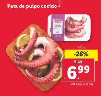 Lidl Pata de pulpo cocido oferta