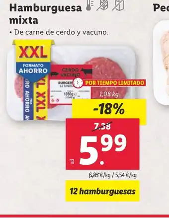 Lidl Hamburguesa mixta oferta